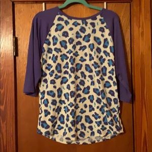 Cute purple and blue leopard print Lularoe Randy